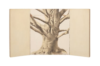 ANDERS KNUTSSON 'BEACH TREE...' TRIPTYCH O/C, 2001