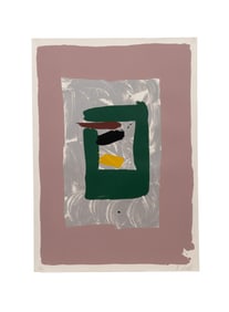 KIKUO SAITO 'PINK SQUARE' 1980 SCREENPRINT