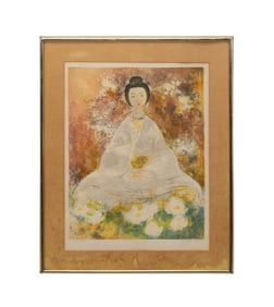 VU CAO DAM 'THE BLOSSOMS' 1970 COLOR LITHOGRAPH