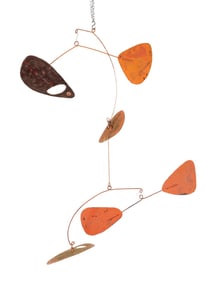 LARGE 6PC KINETIC HANGING MOBILE, STYLE OF CALDER