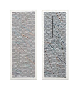 TWO JOHN PEARSON 'MONDRIAN LINEAR' SERIGRAPHS