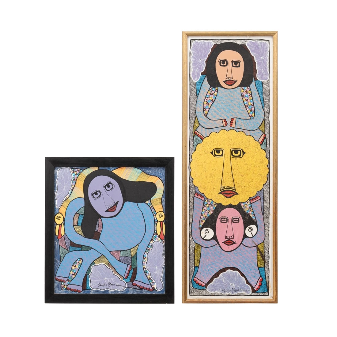 TWO PROSPER PIERRE-LOUIS FIGURAL WORKS, A/C (1 of 8)