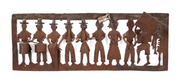 WINSTON CAJUSTE, HAITIAN RARA BAND, WALL SCULPTURE