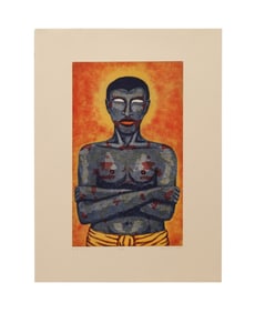 ALISON SAAR 'TATTOO' 1994 COLOR LITHOGRAPH