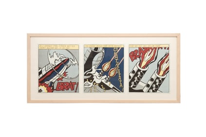 'AS I OPENED FIRE' TRIPTYCH, AFTER LICHTENSTEIN