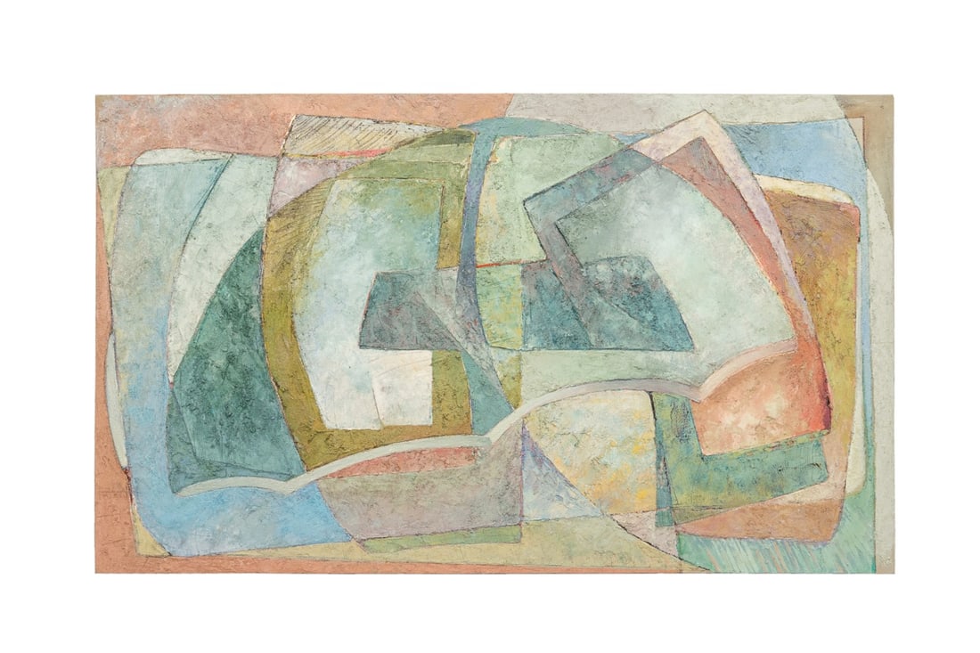 ANDY BRAITMAN, 'TECTONIC...' LARGE GEOMETRIC O/C (1 of 6)