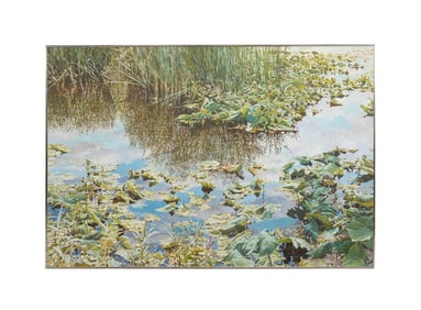 BRUCE MARSH 'SUMMER POND II' LARGE OIL ON CANVAS