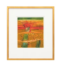 CAROL ODELL 'PASSING THROUGH' ABSTRACT MONOTYPE