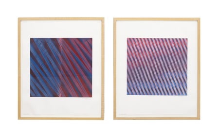 TWO DAN WEBBER ABSTRACT LITHOGRAPHS 1982