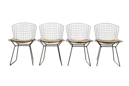 SET OF 4 HARRY BERTOIA FOR KNOLL CHAIRS, MODEL 420