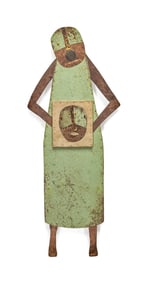 JUDITH HOYT, MIXED MEDIA WOMAN SCULPTURE, 2003