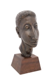 AMERICAN SCHOOL MODERN BRONZE BUST