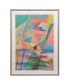 LUCIANO DE ALFARO #15 ABSTRACT PASTEL ON PAPER