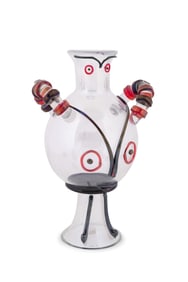 OWL GLASS VASE, MANNER OF NAZON AFTER PICASSO