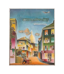 PARIS STREET CAFE SCENE, MM & O/C; MANNER H. HOCH