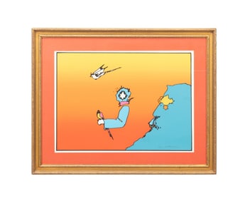 PETER MAX 'COSMIC RIDE WITH BIRDS' SERIGRAPH, 1972