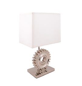 RALPH LAUREN INDUSTRIAL 'GEAR' CHROME TABLE LAMP
