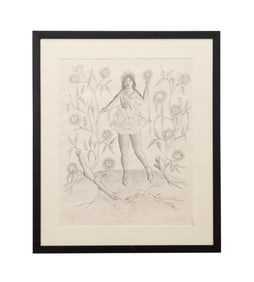 RIGAUD BENOIT, 'REINE SOLEIL' LITHOGRAPH, 1982