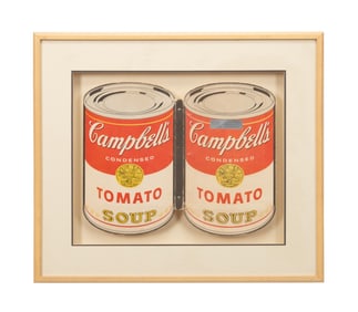 FRAMED CAMPBELL'S SOUP SCHOOL BINDER