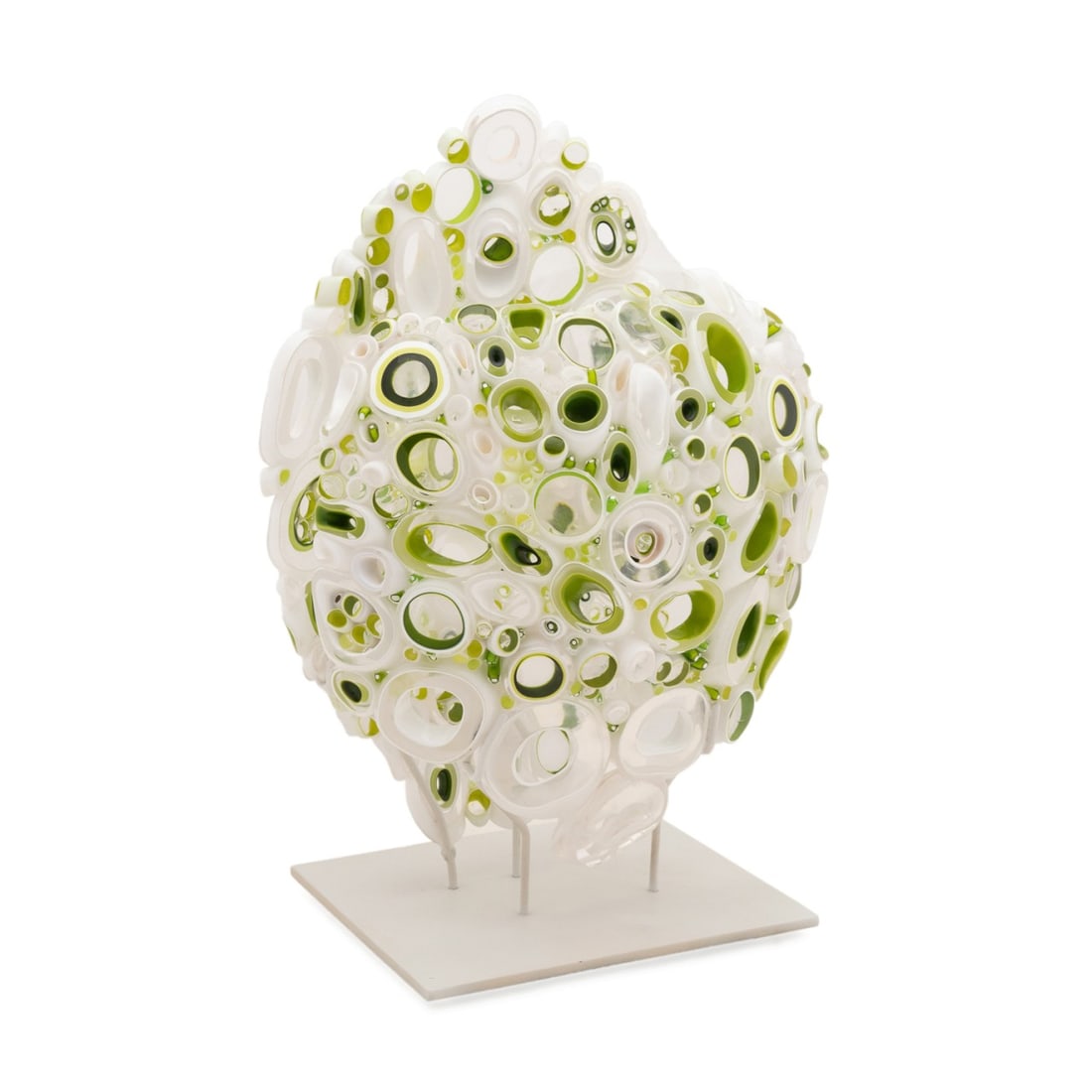 MARSHA BLAKER-DESOMMA 'MANDORLA' GLASS SCULPTURE