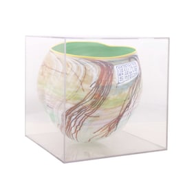 DALE CHIHULY 'SOFT CYLINDER' GLASS VESSEL, 1988