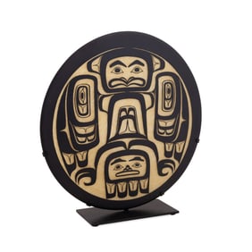 PRESTON SINGLETARY 'EAGLE DRUM' 2005 GLASS PANEL
