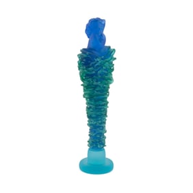 RICHARD JOLLEY, 'WRAPPED', ART GLASS SCULPTURE