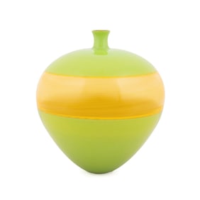 PAUL CUNNINGHAM, GREEN & YELLOW 'SINUOSI' VASE