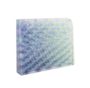 EMMA VARGA, BLUE, GREEN, WHITE GLASS PANEL, 2006