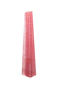 EMMA VARGA, 'CRIMSON DREAM 2' ART GLASS OBELISK