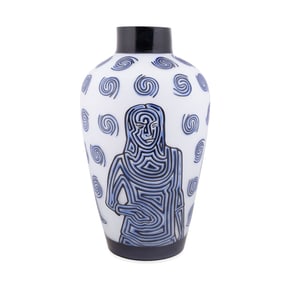 SCOTT CHASELING 'STRIPES N SPIRAL N ROCK...VASE