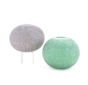 LYNDSAY PATTERSON 'KINA' BLACK & GREEN VASES