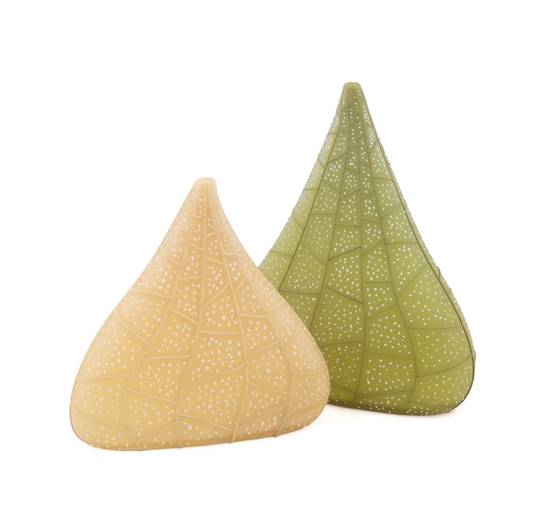 CLARE BELFRAGE, TWO 'SEGMENT', GLASS SCULPTURES (1 of 7)