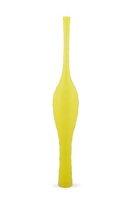 BENJAMIN EDOLS AND KATHY ELLIOTT YELLOW GLASS VASE