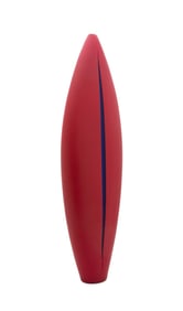 MATTHEW CURTIS, RED & BLUE STUDIO GLASS VASE, 0587