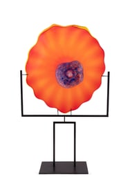 TERJE LUNDAAS, 'POPPY' BLOWN GLASS SCULPTURE 2002