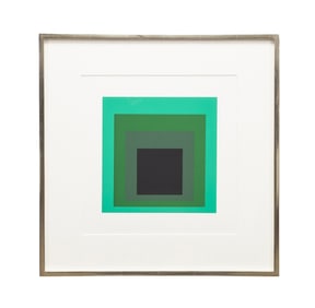 J. ALBERS 'HOMAGE TO THE SQUARE' GREEN 1972