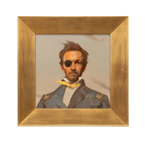 BO BARTLETT SELF-PORTRAIT - 2012, OIL ON BOARD