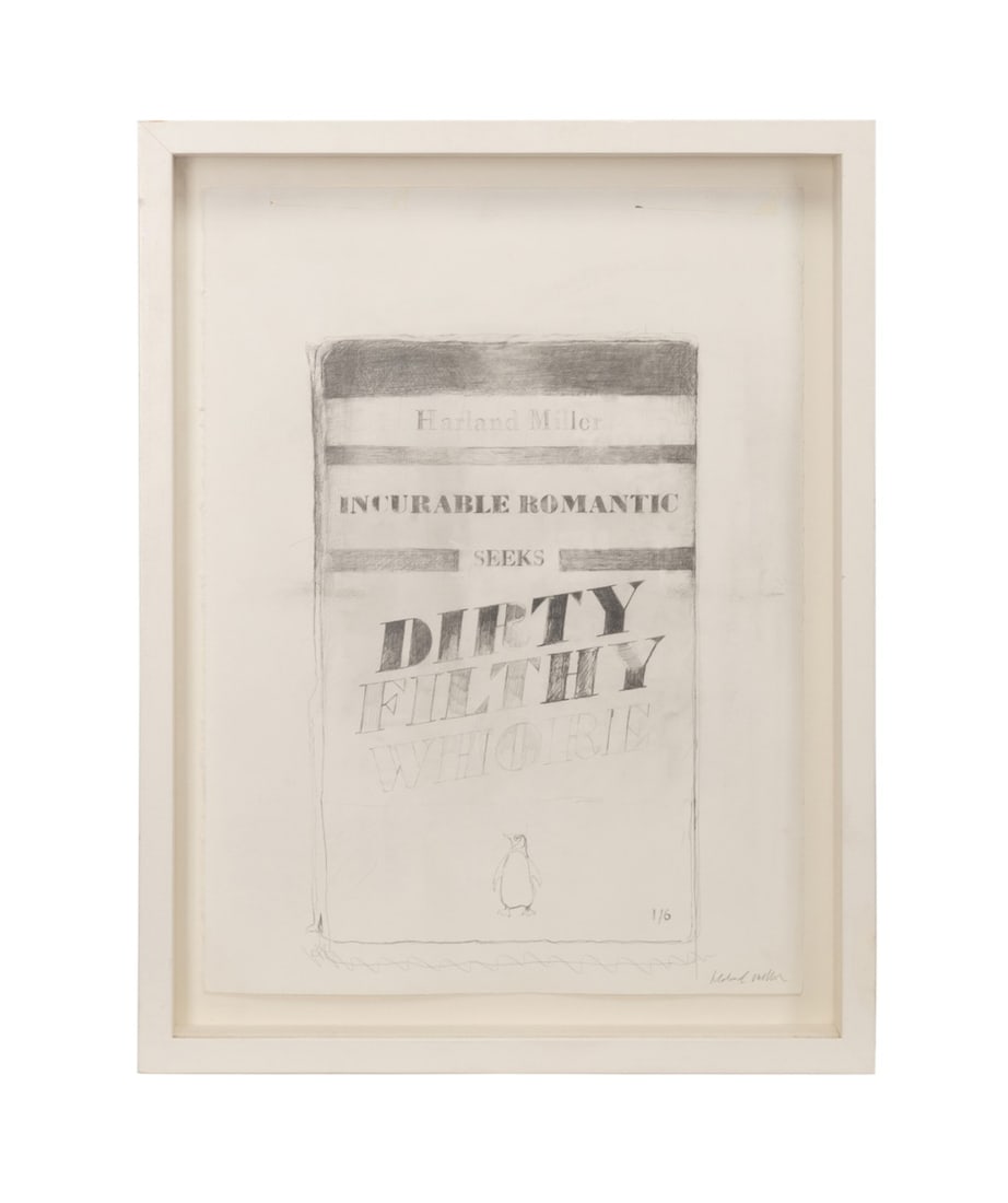 HARLAND MILLER 'INCURABLE ROMANTIC' PENCIL DRAWING (1 of 7)