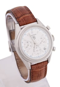 TAG HEUER CLASSIC 'CARRERA' STAINLESS BAND WATCH
