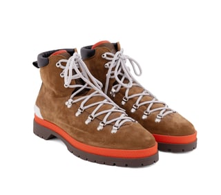 HERMES DENIVELE SUEDE CALFSKIN MENS HIKING BOOTS