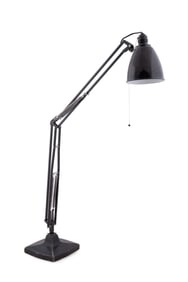 HERMES LEATHER COVERED ANGLEPOISE LAMP, C. 1950