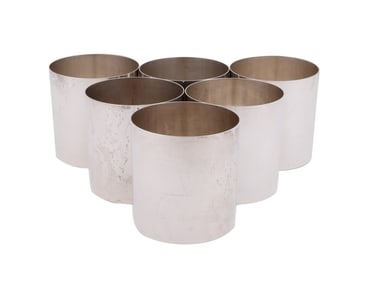 TIFFANY & CO., SET OF SIX STERLING SILVER TUMBLERS