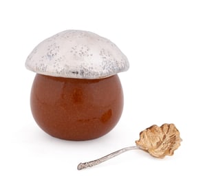 BUCCELLATI STERLING & GLASS MUSHROOM JAM JAR
