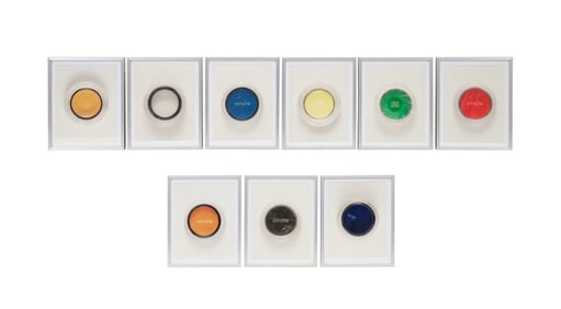 SEAN HEMMERLE, SET OF 9 PHOTOGRAPHS OF LENS GELS
