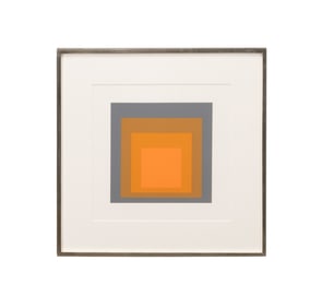 J. ALBERS 'HOMAGE TO THE SQUARE' ORANGE, GRAY 1972
