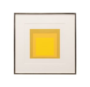 J. ALBERS 'HOMAGE TO THE SQUARE' YELLOW 1972
