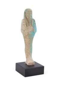 ANCIENT EGYPTIAN BLUE FAIENCE USHABTI FIGURE