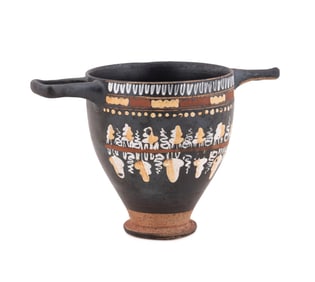 APULIAN GNATHIA WARE SKYPHOS, CA. 4TH C. BCE