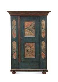 NORTHERN EUROPEAN PAINT DECORATED ARMOIRE